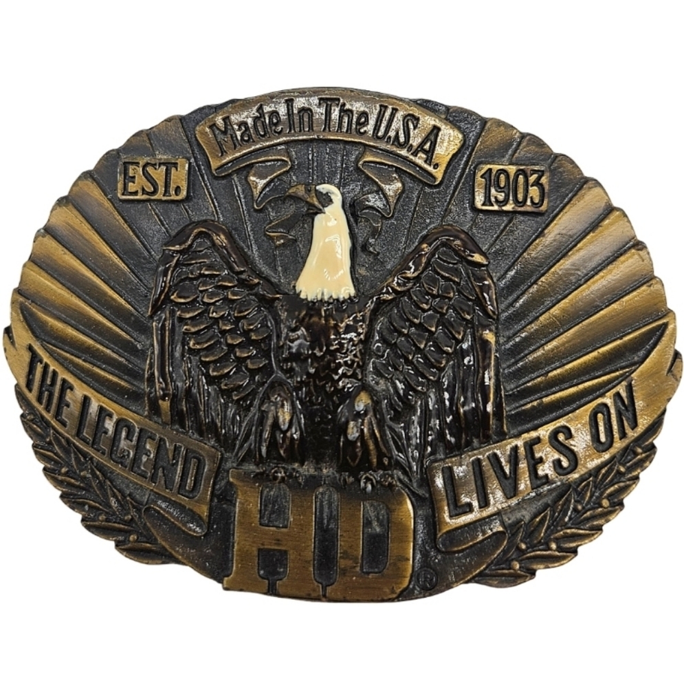 🏍 vintage Raintree Harley-Davidson belt buckle